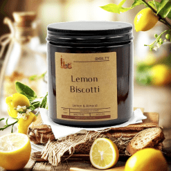 Lemon Biscotti - Lime &Amp; Almond 6 Lemon Biscotti With Lemoons On Wood Table