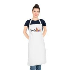 Smelty adult apron with colourful logo design