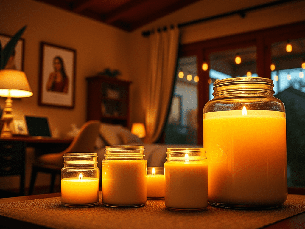 Create A Highly Detailed Image Of Jar Candle Sizes Small