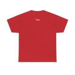 Addicted To Wax Unisex Heavy Cotton Tee 61 Red T-Shirt With 'Smelly' Logo