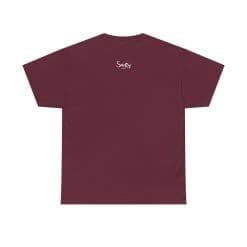 Addicted To Wax Unisex Heavy Cotton Tee 37 Maroon T-Shirt With 'Smelly' Logo