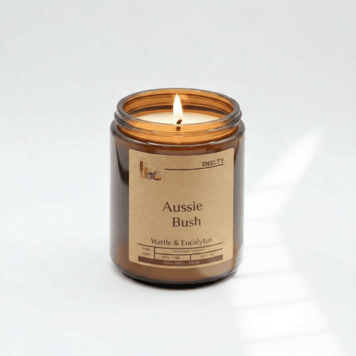 Amber Jar Candle With Eucalyptus Scent