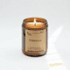Biblioteca - Peaches And Leather 8 Amber Jar Candle With Peach Scent