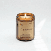Scented candle in amber jar