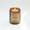 Scented candle with earthy fragrance