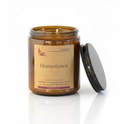 Amber Jar Candle With Black Lid