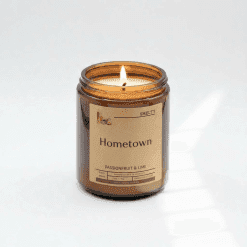 Scented candle with passionfruit and lime