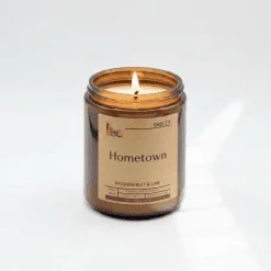 Scented candle with passionfruit and lime