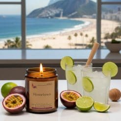 Candle With Drinks And Beach View