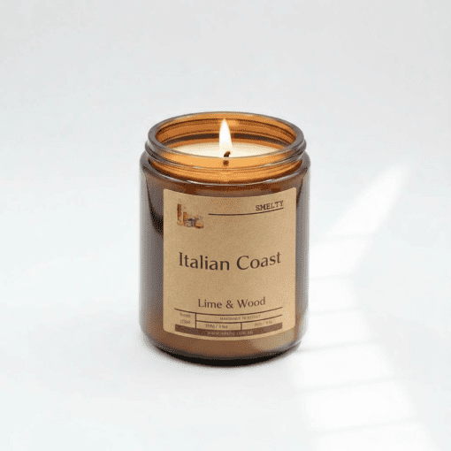 Scented Candle With Lime And Wood