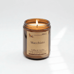 Coffee and vanilla scented candle