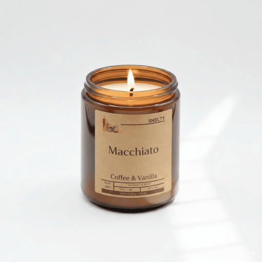 Coffee And Vanilla Scented Candle