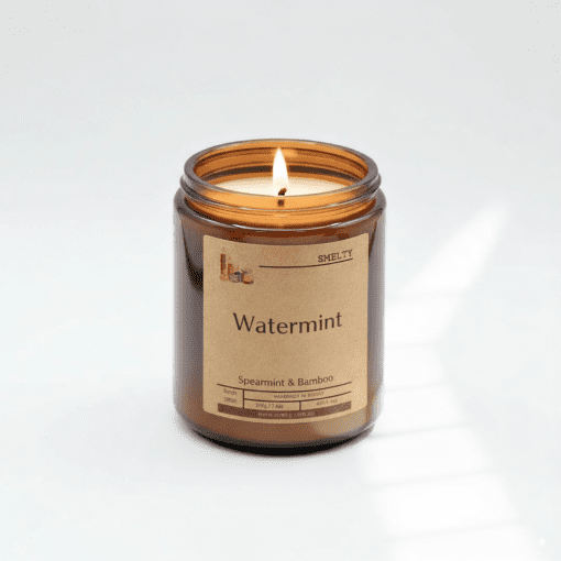 Scented Candle In Amber Jar