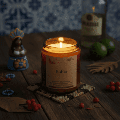 Bahia - Bergamot &Amp; Sandalwood 11 Scented Candle With Decorative Elements.