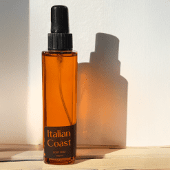 Italian Coast body mist bottle with amber glass
