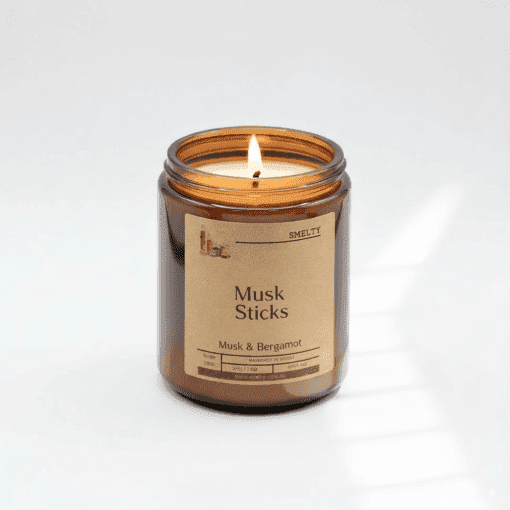 Scented Candle With Musk And Bergamot