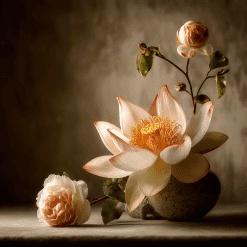 Alternative view of Primavera - Camellia and Lotus Flower