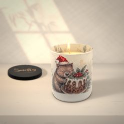 Wombat – Christmas Pudding 5 Wombat Christmas Pudding Christmas Candle By Smelty Styled On A Stone Benchtop In Soft Window Light